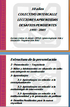 Colectivo Intercalle: Lecciones aprendidas, desafíos pendientes 1995-2005