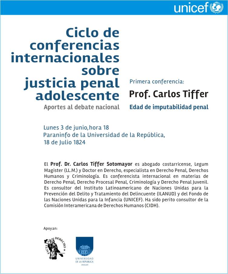 Ciclo de conferencias internacionales sobre justicia penal adolescentes