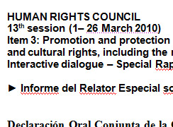 Declaración Oral Conjunta. Comité de los Derechos del Niño-Uruguay/ Organización Mundial Contra la Tortura