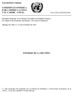Comisión Económica Para América Latina y el Caribe (CEPAL). Informe de la reunión (2006)