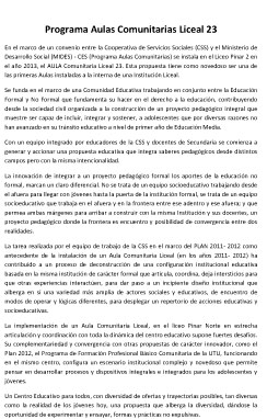 Información curso periodismo, niñez y género-Montevideo 2