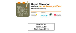 Programa curso periodismo y niñez, Salto 2012
